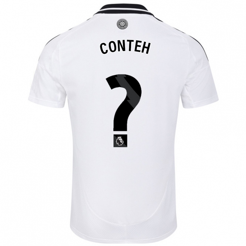 Kandiny Niño Camiseta Daniel Conteh #0 Blanco 1ª Equipación 2024/25 La Camisa