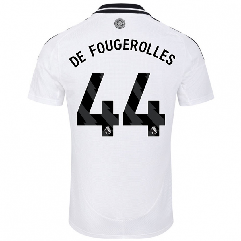 Kandiny Niño Camiseta Luc De Fougerolles #44 Blanco 1ª Equipación 2024/25 La Camisa