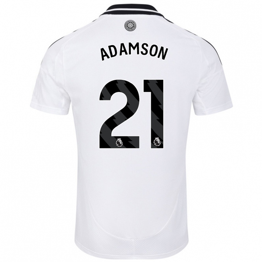 Kandiny Niño Camiseta Sasha Adamson #21 Blanco 1ª Equipación 2024/25 La Camisa México