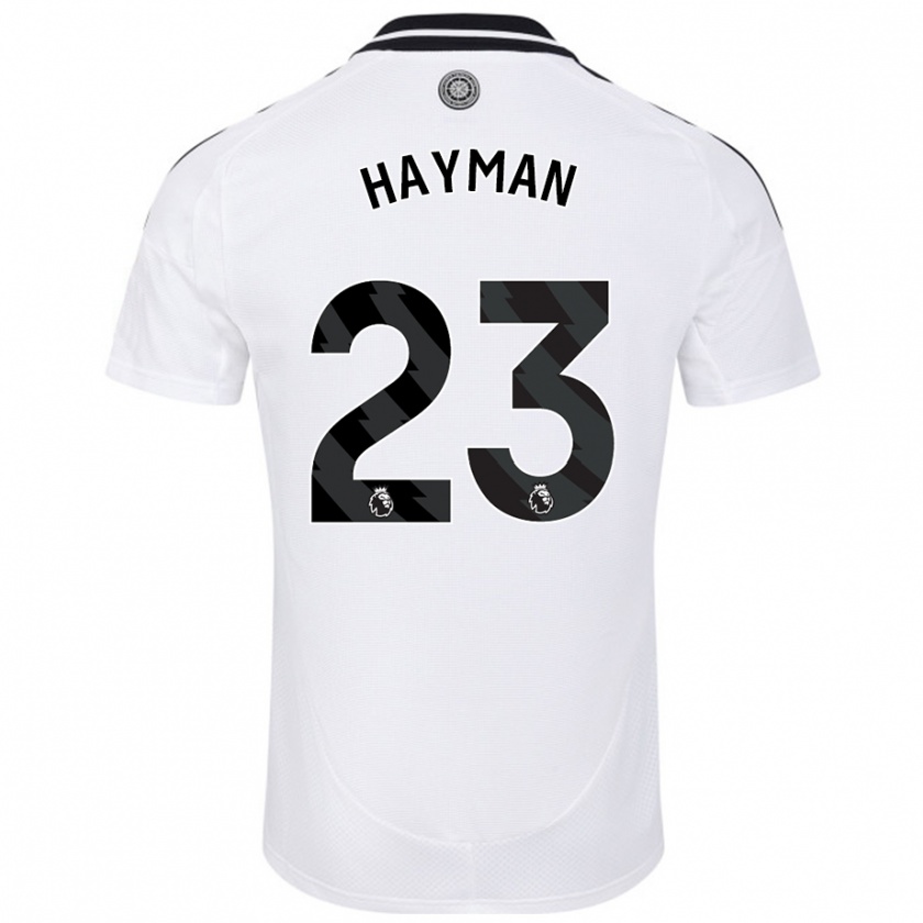 Kandiny Niño Camiseta Alex Hayman #23 Blanco 1ª Equipación 2024/25 La Camisa