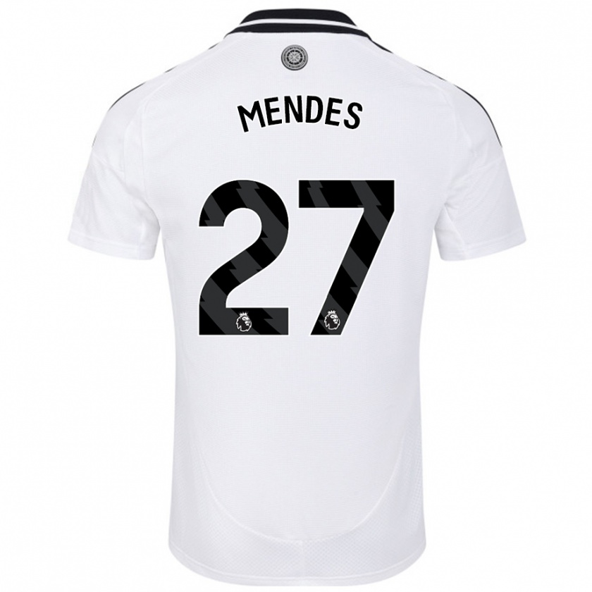 Kandiny Kinderen Megalie Mendes #27 Wit Thuisshirt Thuistenue 2024/25 T-Shirt België