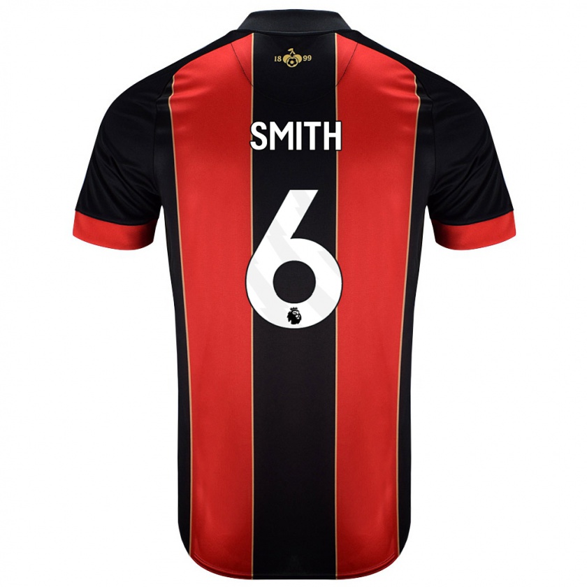 Kandiny Niño Camiseta Maisy Smith #6 Rojo Negro 1ª Equipación 2024/25 La Camisa