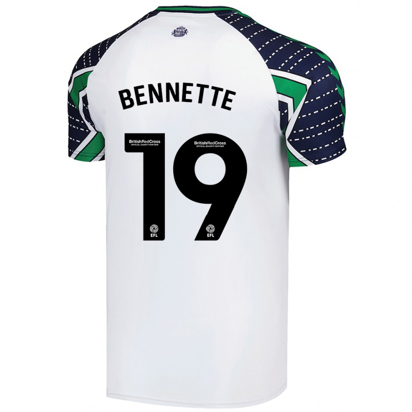 Kandiny Kinderen Jewison Bennette #19 Wit Uitshirt Uittenue 2024/25 T-Shirt