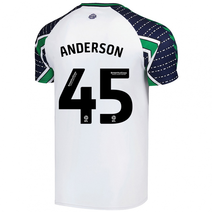 Kandiny Niño Camiseta Joe Anderson #45 Blanco 2ª Equipación 2024/25 La Camisa