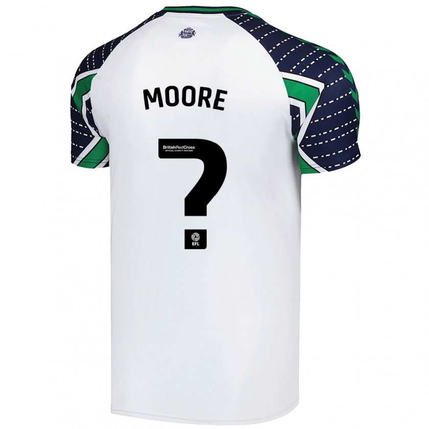 Kandiny Bambino Maglia Ethan Moore #0 Bianco Kit Gara Away 2024/25 Maglietta