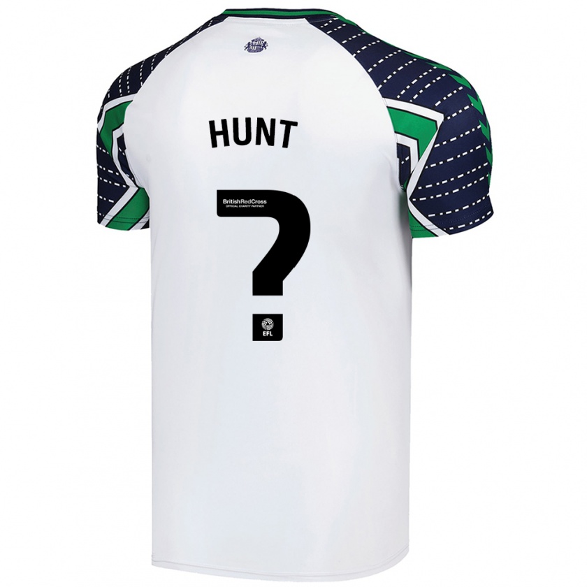 Kandiny Bambino Maglia Liam Hunt #0 Bianco Kit Gara Away 2024/25 Maglietta