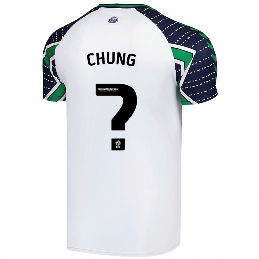 Kandiny Bambino Maglia Aaron Chung #0 Bianco Kit Gara Away 2024/25 Maglietta