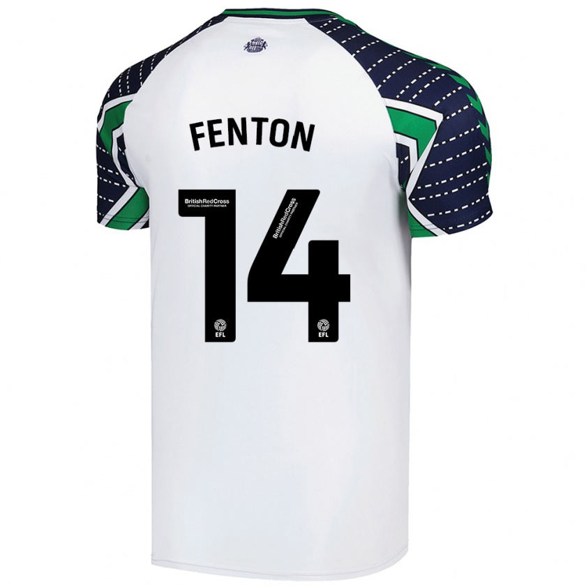 Kandiny Niño Camiseta Natasha Fenton #14 Blanco 2ª Equipación 2024/25 La Camisa