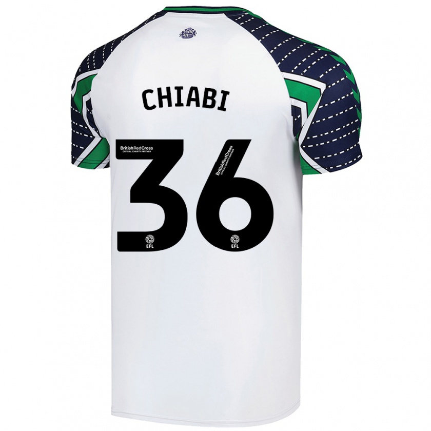 Kandiny Bambino Maglia Tom Chiabi #36 Bianco Kit Gara Away 2024/25 Maglietta