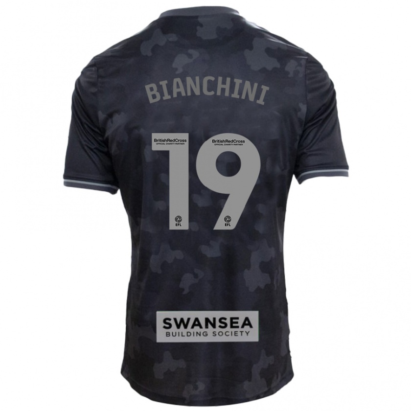 Kandiny Kinderen Florian Bianchini #19 Zwart Uitshirt Uittenue 2024/25 T-Shirt