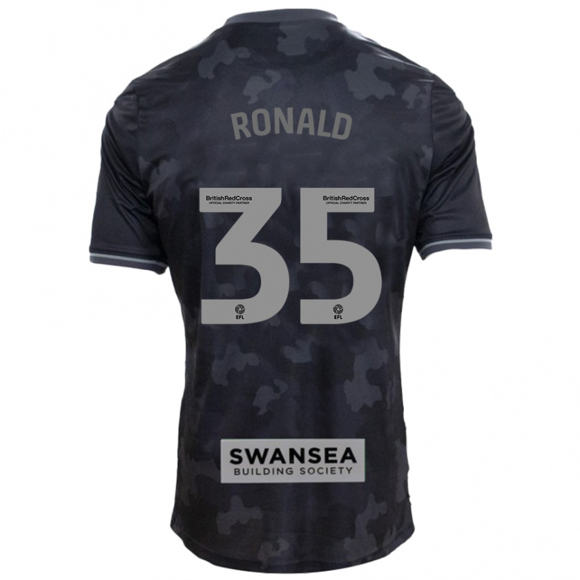 Kandiny Criança Camisola Ronald #35 Preto Alternativa 2024/25 Camisa Brasil