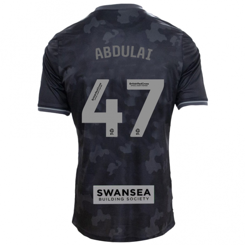 Kandiny Bambino Maglia Azeem Abdulai #47 Nero Kit Gara Away 2024/25 Maglietta