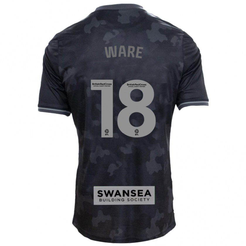 Kandiny Bambino Maglia Phoebe Ware #18 Nero Kit Gara Away 2024/25 Maglietta