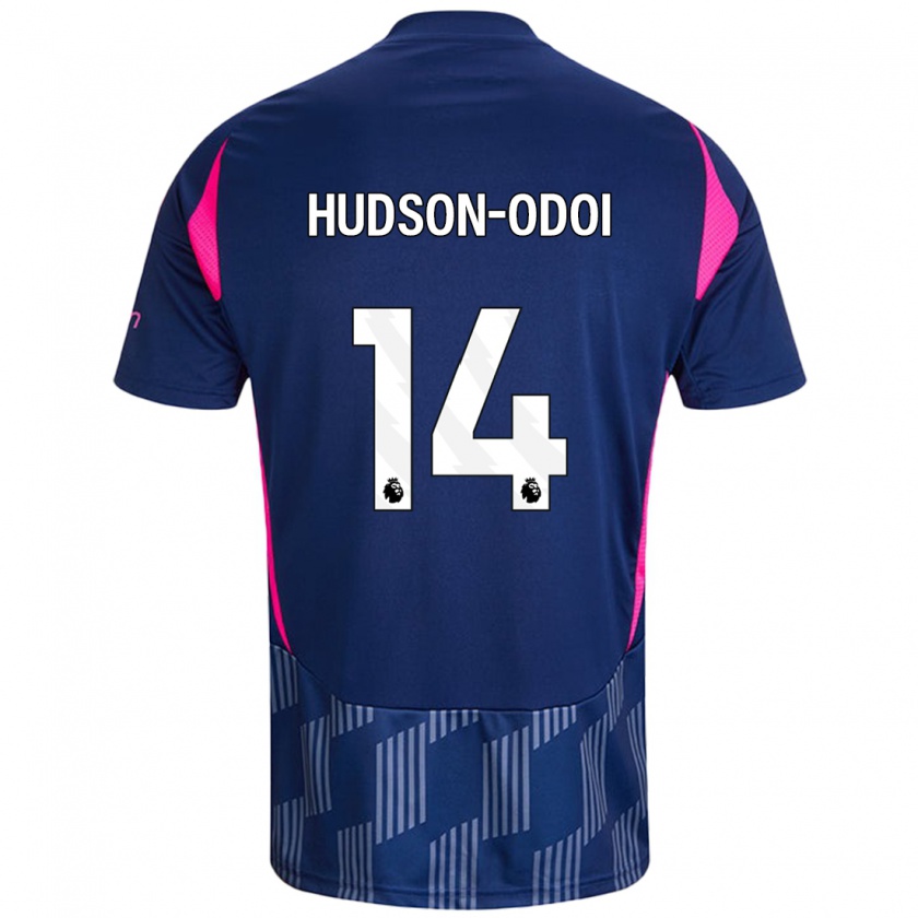 Kandiny Bambino Maglia Callum Hudson-Odoi #14 Blu Royal Rosa Kit Gara Away 2024/25 Maglietta