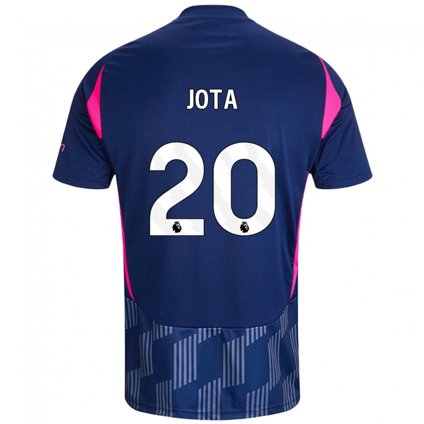 Kandiny Kinder Jota Silva #20 Königsblau Rosa Auswärtstrikot Trikot 2024/25 T-Shirt Österreich