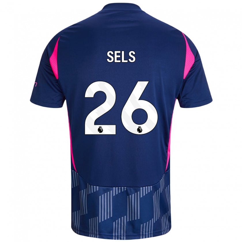 Kandiny Niño Camiseta Matz Sels #26 Azul Real Rosa 2ª Equipación 2024/25 La Camisa