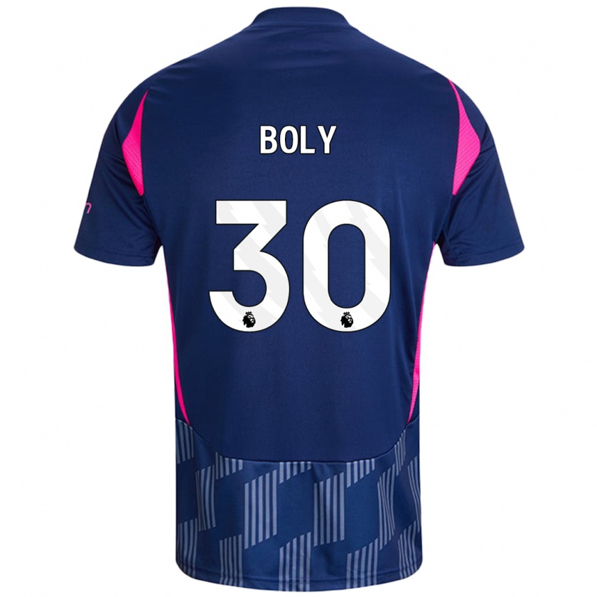 Kandiny Bambino Maglia Willy Boly #30 Blu Royal Rosa Kit Gara Away 2024/25 Maglietta