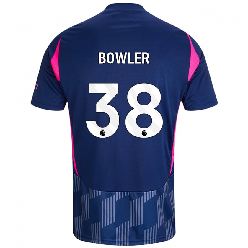 Kandiny Kinder Josh Bowler #38 Königsblau Rosa Auswärtstrikot Trikot 2024/25 T-Shirt Österreich