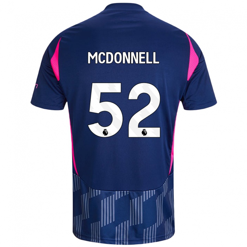 Kandiny Niño Camiseta Jamie Mcdonnell #52 Azul Real Rosa 2ª Equipación 2024/25 La Camisa México