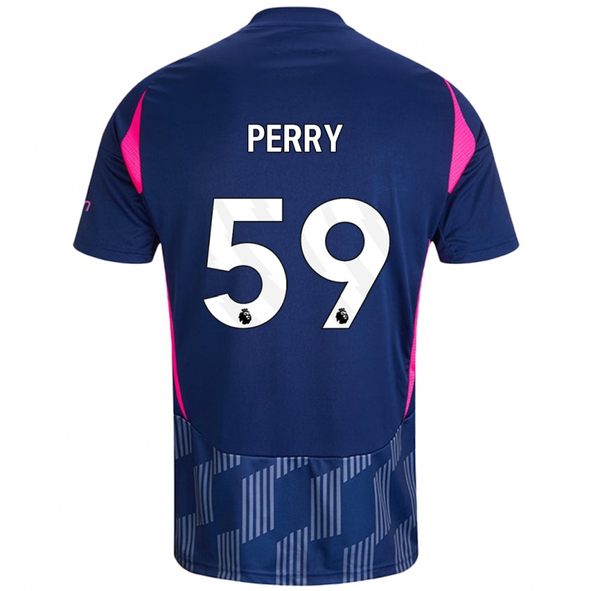 Kandiny Kinderen Ben Perry #59 Koningsblauw Roze Uitshirt Uittenue 2024/25 T-Shirt