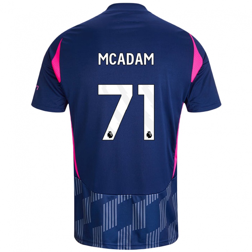 Kandiny Kinderen Kyle Mcadam #71 Koningsblauw Roze Uitshirt Uittenue 2024/25 T-Shirt België