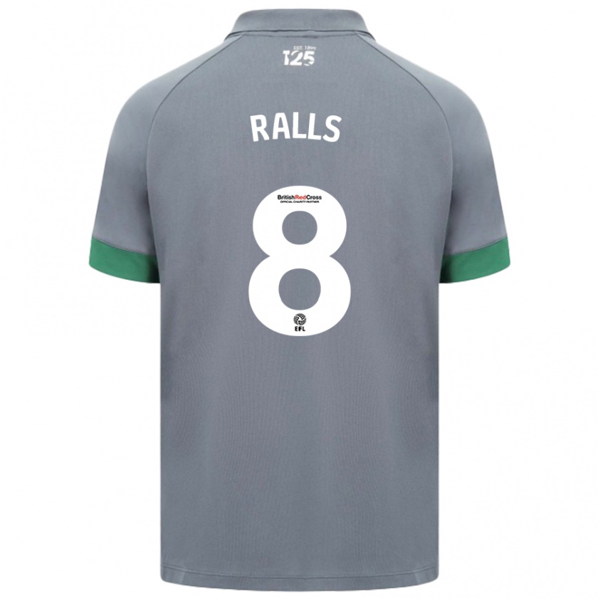 Kandiny Kinder Joe Ralls #8 Dunkelgrau Auswärtstrikot Trikot 2024/25 T-Shirt Österreich