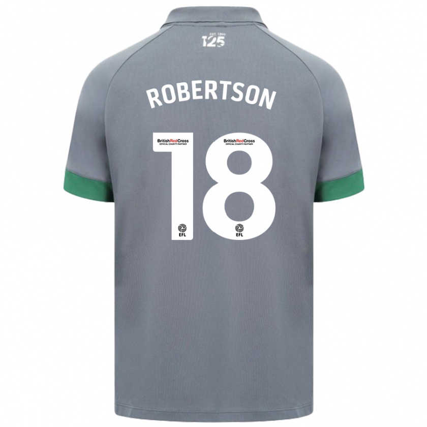 Kandiny Kinder Alex Robertson #18 Dunkelgrau Auswärtstrikot Trikot 2024/25 T-Shirt Österreich