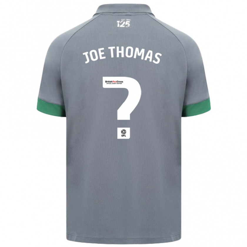 Kandiny Kinder Joe Thomas #0 Dunkelgrau Auswärtstrikot Trikot 2024/25 T-Shirt Österreich