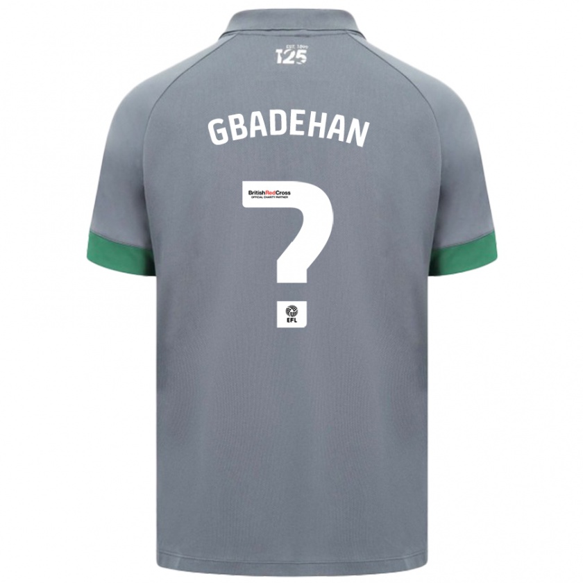 Kandiny Bambino Maglia Adeteye Gbadehan #0 Grigio Scuro Kit Gara Away 2024/25 Maglietta