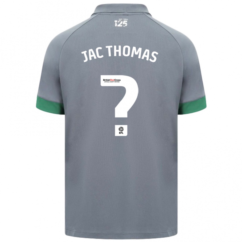 Kandiny Kinderen Jac Thomas #0 Donkergrijs Uitshirt Uittenue 2024/25 T-Shirt