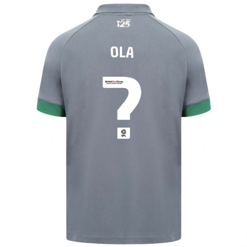 Kandiny Niño Camiseta Daniel Ola #0 Gris Oscuro 2ª Equipación 2024/25 La Camisa México