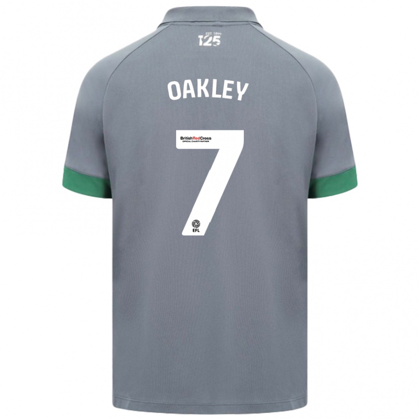 Kandiny Bambino Maglia Rhianne Oakley #7 Grigio Scuro Kit Gara Away 2024/25 Maglietta