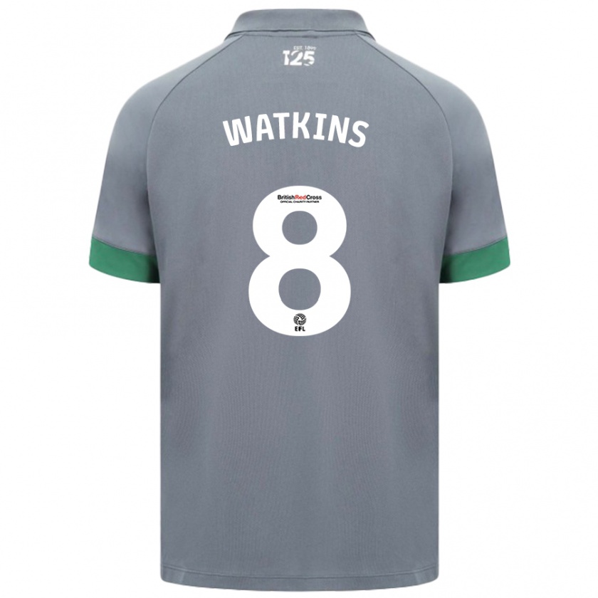 Kandiny Kinder Seren Watkins #8 Dunkelgrau Auswärtstrikot Trikot 2024/25 T-Shirt Österreich