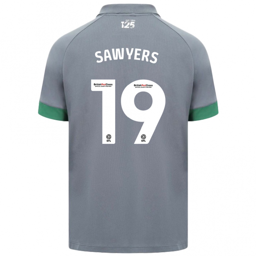 Kandiny Bambino Maglia Romaine Sawyers #19 Grigio Scuro Kit Gara Away 2024/25 Maglietta