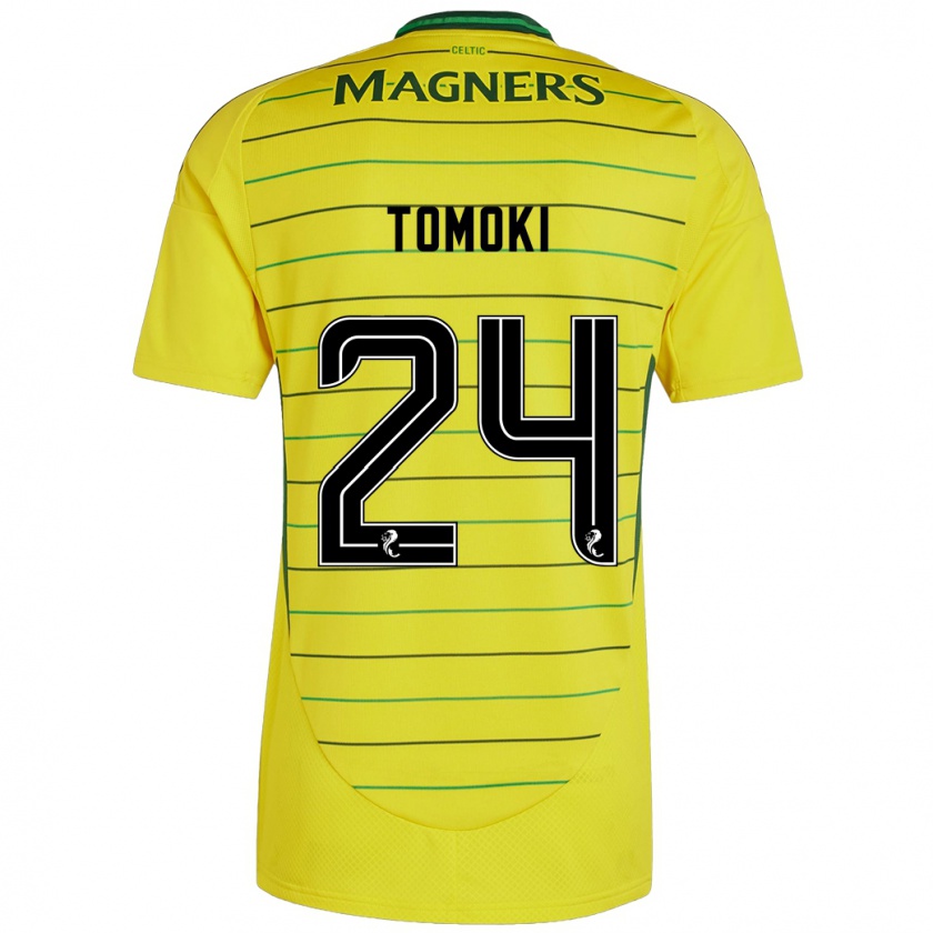 Kandiny Kinderen Tomoki Iwata #24 Geel Uitshirt Uittenue 2024/25 T-Shirt