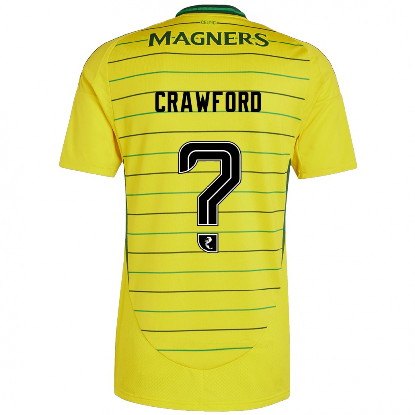 Kandiny Niño Camiseta Cole Crawford #0 Amarillo 2ª Equipación 2024/25 La Camisa México