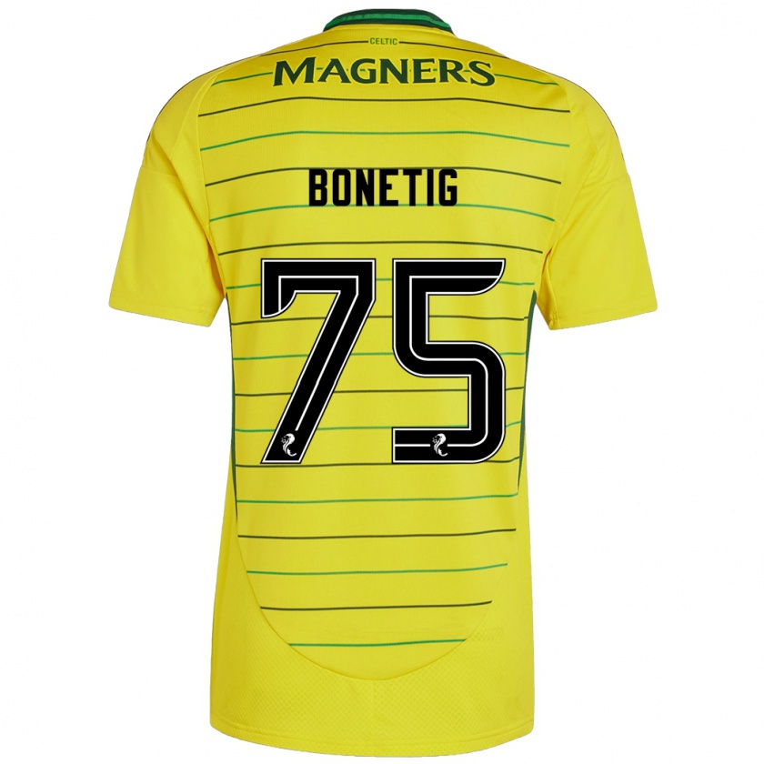 Kandiny Niño Camiseta Liam Bonetig #75 Amarillo 2ª Equipación 2024/25 La Camisa México