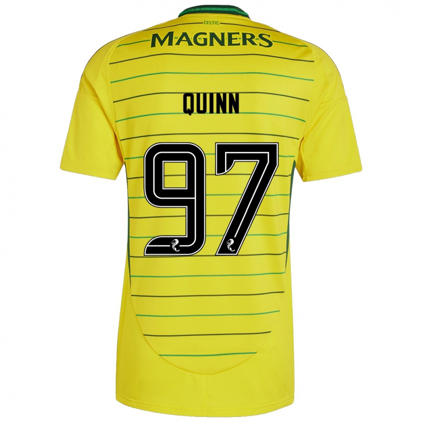 Kandiny Kinder Ben Quinn #97 Gelb Auswärtstrikot Trikot 2024/25 T-Shirt Österreich