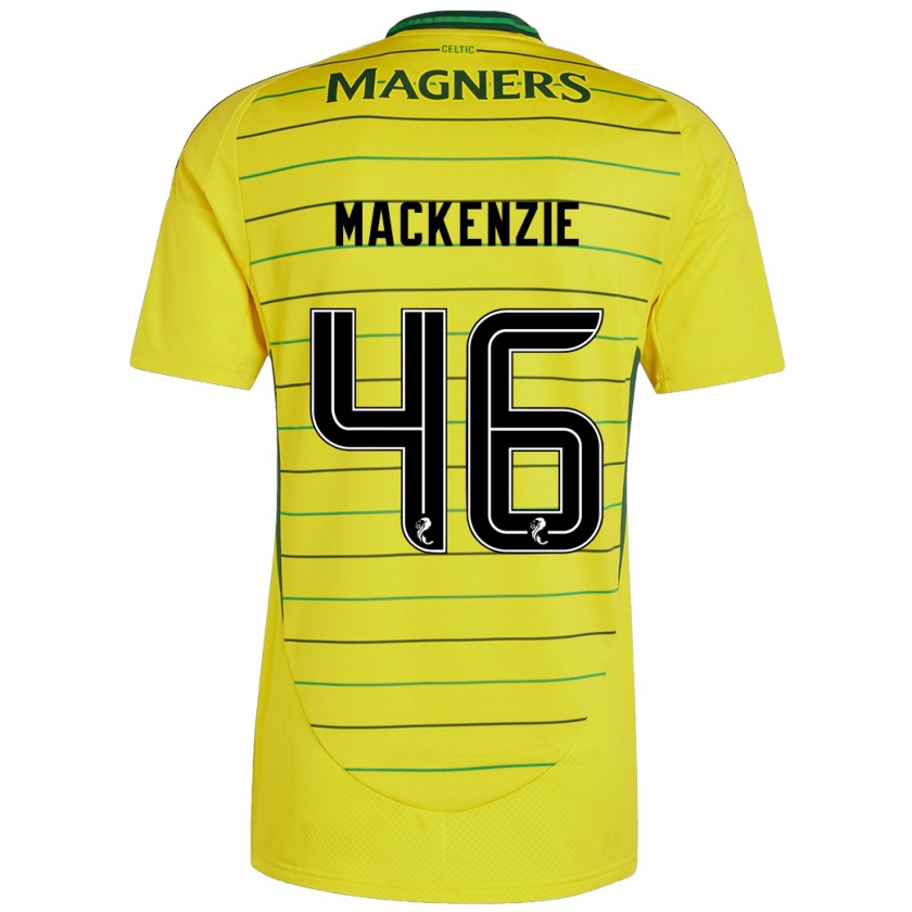 Kandiny Kinderen Magnus Mackenzie #46 Geel Uitshirt Uittenue 2024/25 T-Shirt