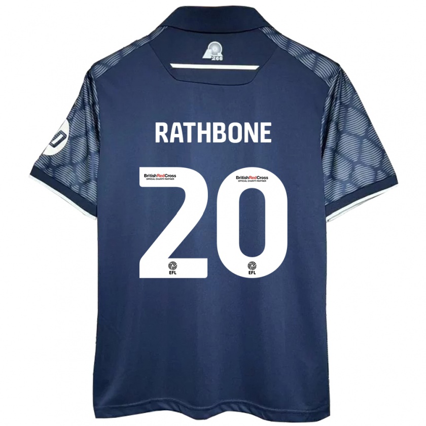 Kandiny Bambino Maglia Ollie Rathbone #20 Nero Kit Gara Away 2024/25 Maglietta