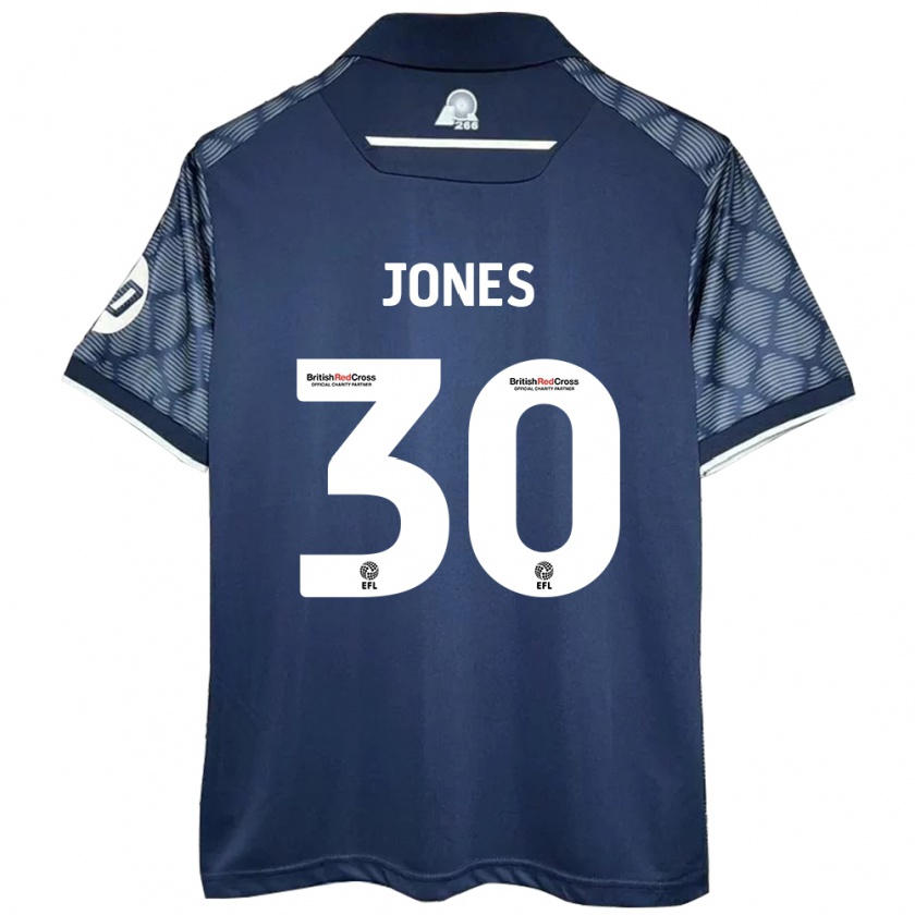 Kandiny Bambino Maglia James Jones #30 Nero Kit Gara Away 2024/25 Maglietta