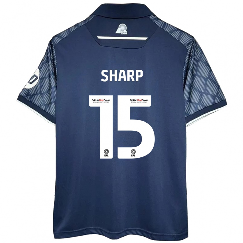 Kandiny Bambino Maglia Katie Sharp #15 Nero Kit Gara Away 2024/25 Maglietta