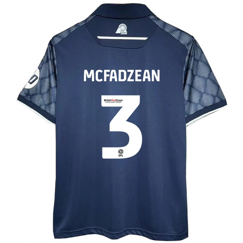 Kandiny Bambino Maglia Callum Mcfadzean #3 Nero Kit Gara Away 2024/25 Maglietta