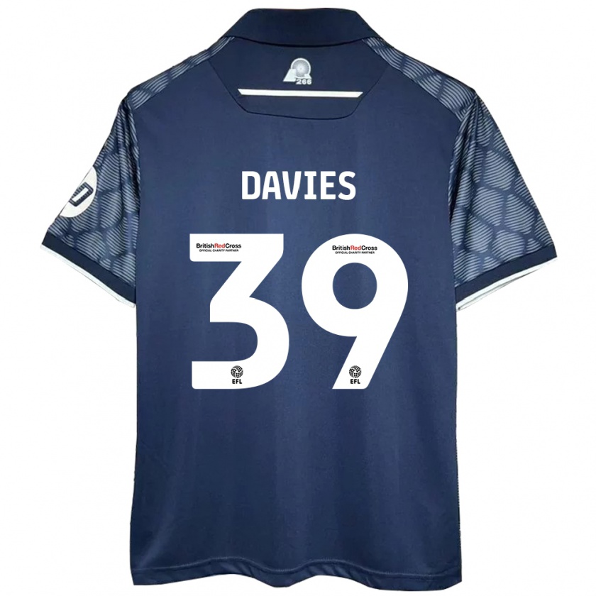 Kandiny Bambino Maglia Daniel Davies #39 Nero Kit Gara Away 2024/25 Maglietta