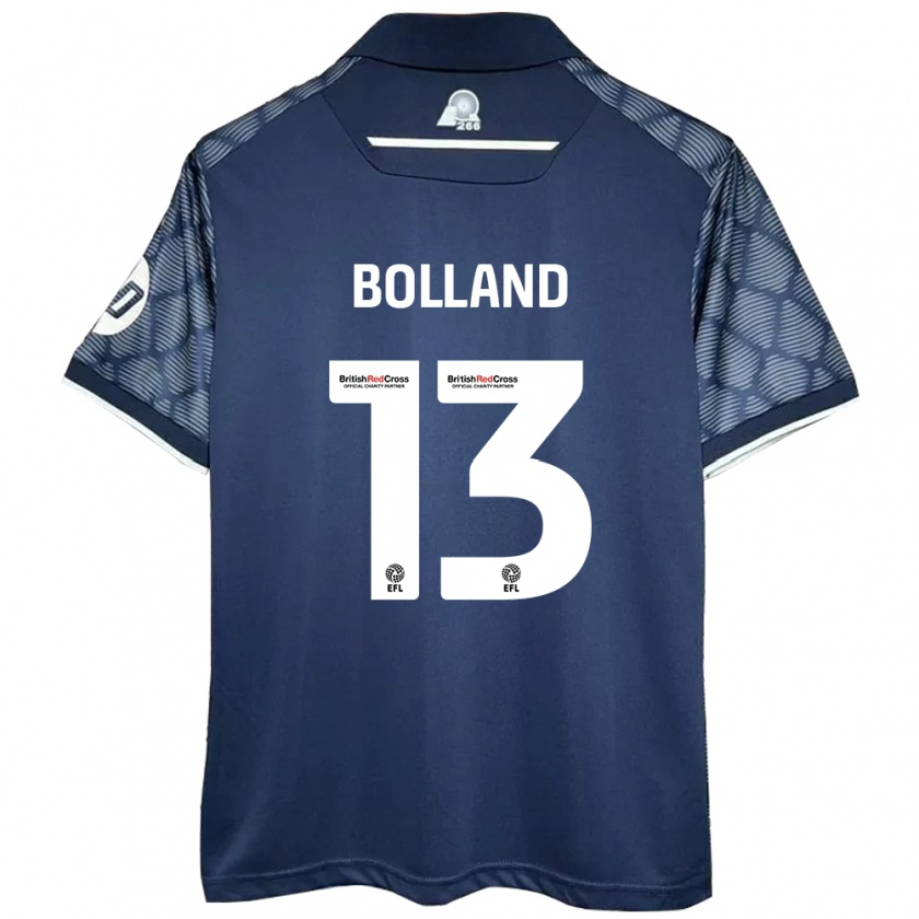 Kandiny Bambino Maglia Charlotte Bolland #13 Nero Kit Gara Away 2024/25 Maglietta