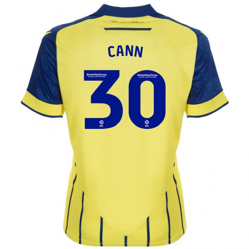 Kandiny Niño Camiseta Ted Cann #30 Amarillo Azul 2ª Equipación 2024/25 La Camisa