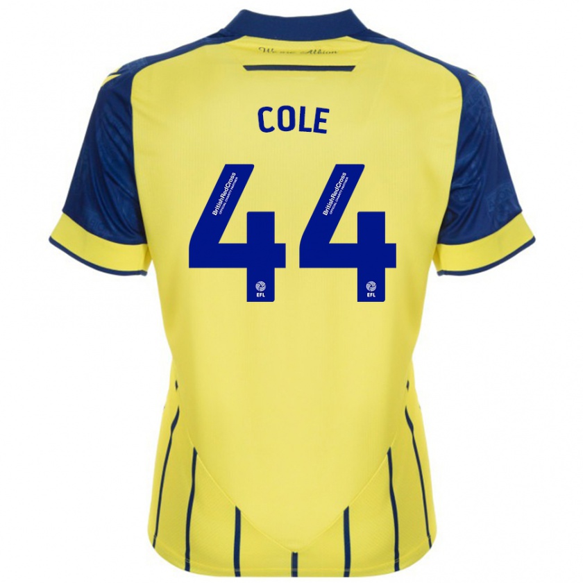 Kandiny Criança Camisola Devante Cole #44 Azul Amarelo Alternativa 2024/25 Camisa Brasil