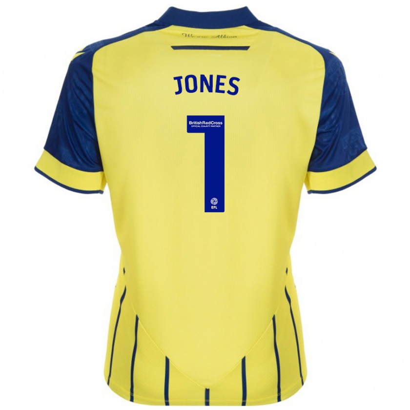 Kandiny Bambino Maglia Lucy Jones #1 Giallo Blu Kit Gara Away 2024/25 Maglietta