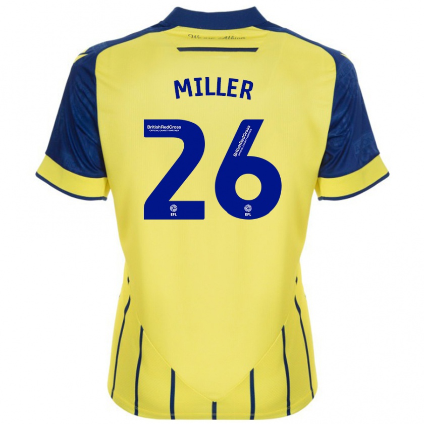 Kandiny Niño Camiseta Nna Miller #26 Amarillo Azul 2ª Equipación 2024/25 La Camisa