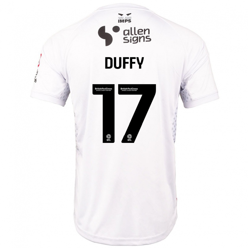 Kandiny Niño Camiseta Dylan Duffy #17 Rojo Blanco 2ª Equipación 2024/25 La Camisa México